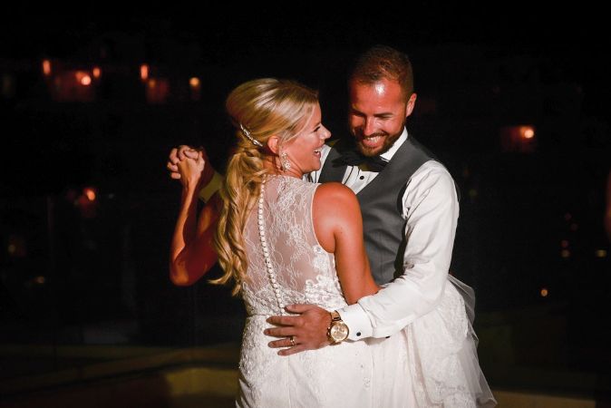 Sherry Holmes and Blake Steed's wedding picture. 